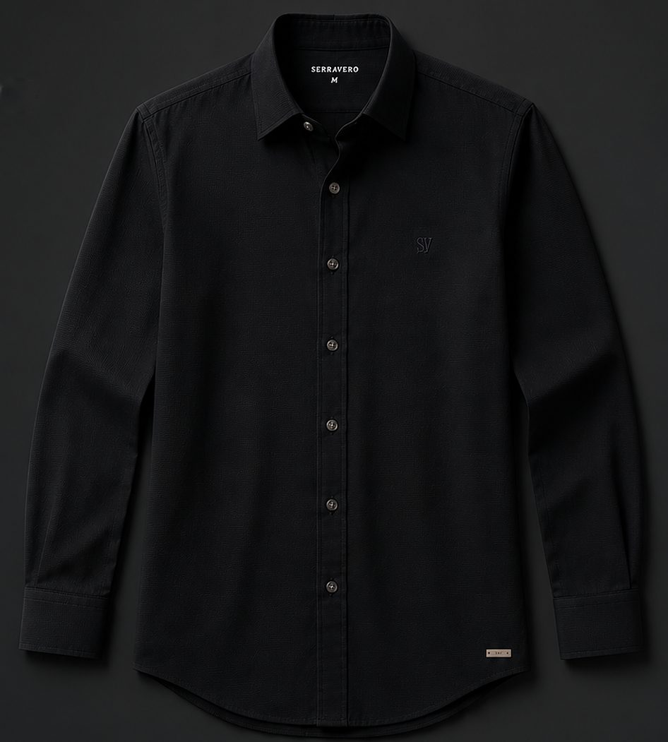Camisa Textura Signature na cor preto