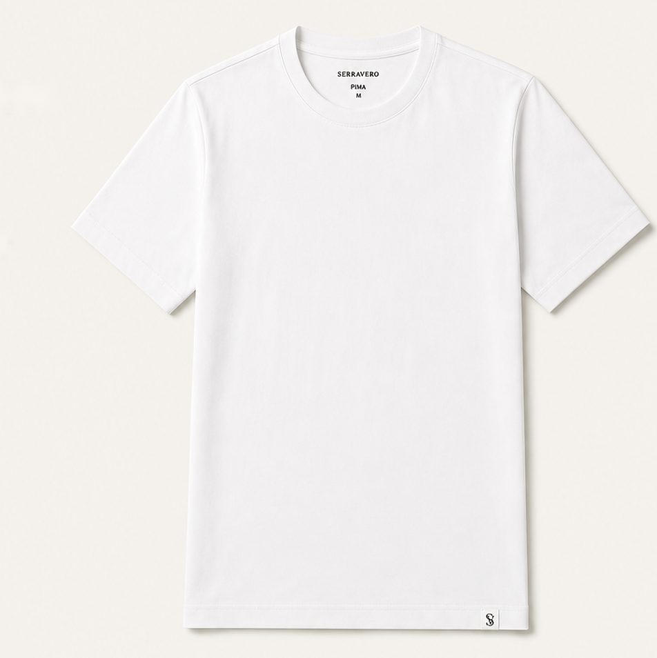 Camiseta Pima Essencial na cor branco óptico