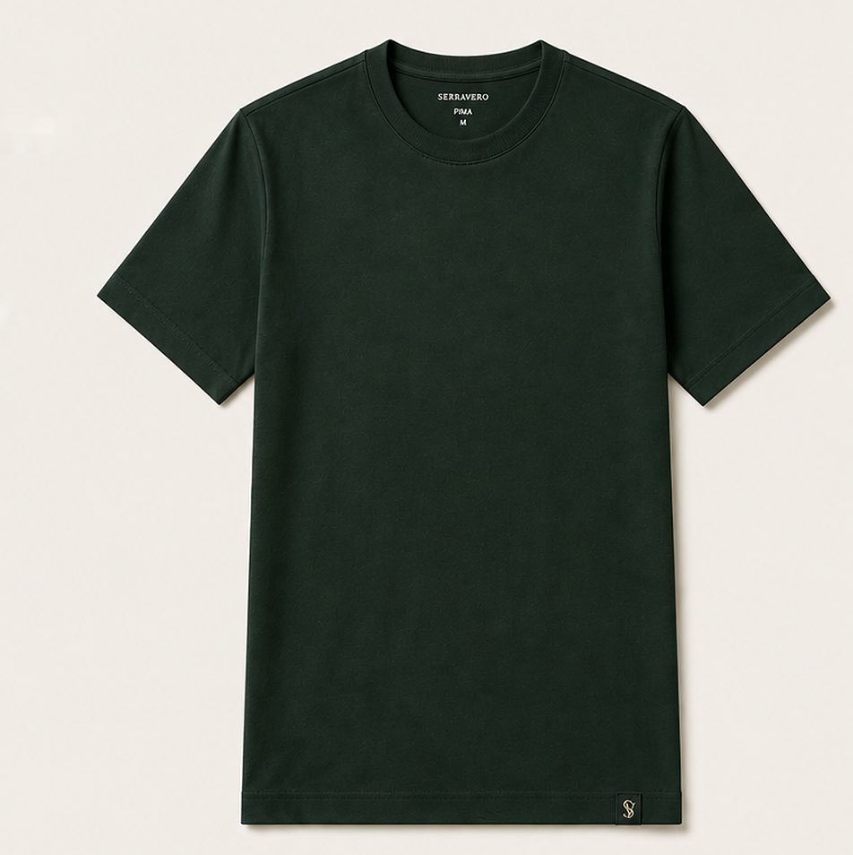 Camiseta Pima Essencial na cor verde floresta