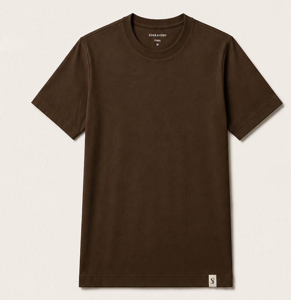 Camiseta Pima Signature na cor café