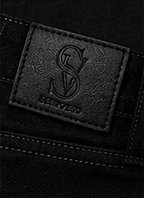 Jeans Dark Premium na cor preto, detalhe: outro