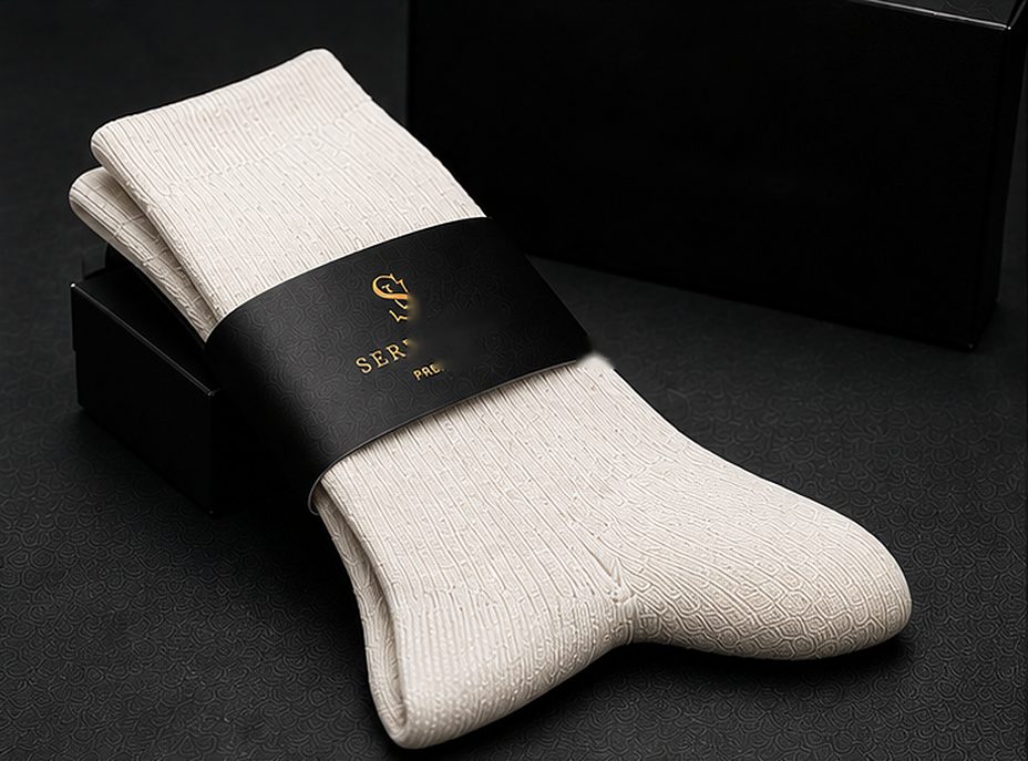 Meia Casual Premium na cor off-white