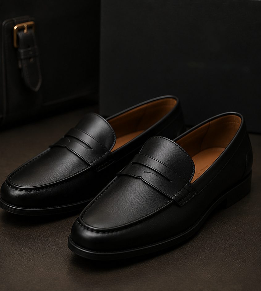 Mocassim Couro Clássico na cor preto