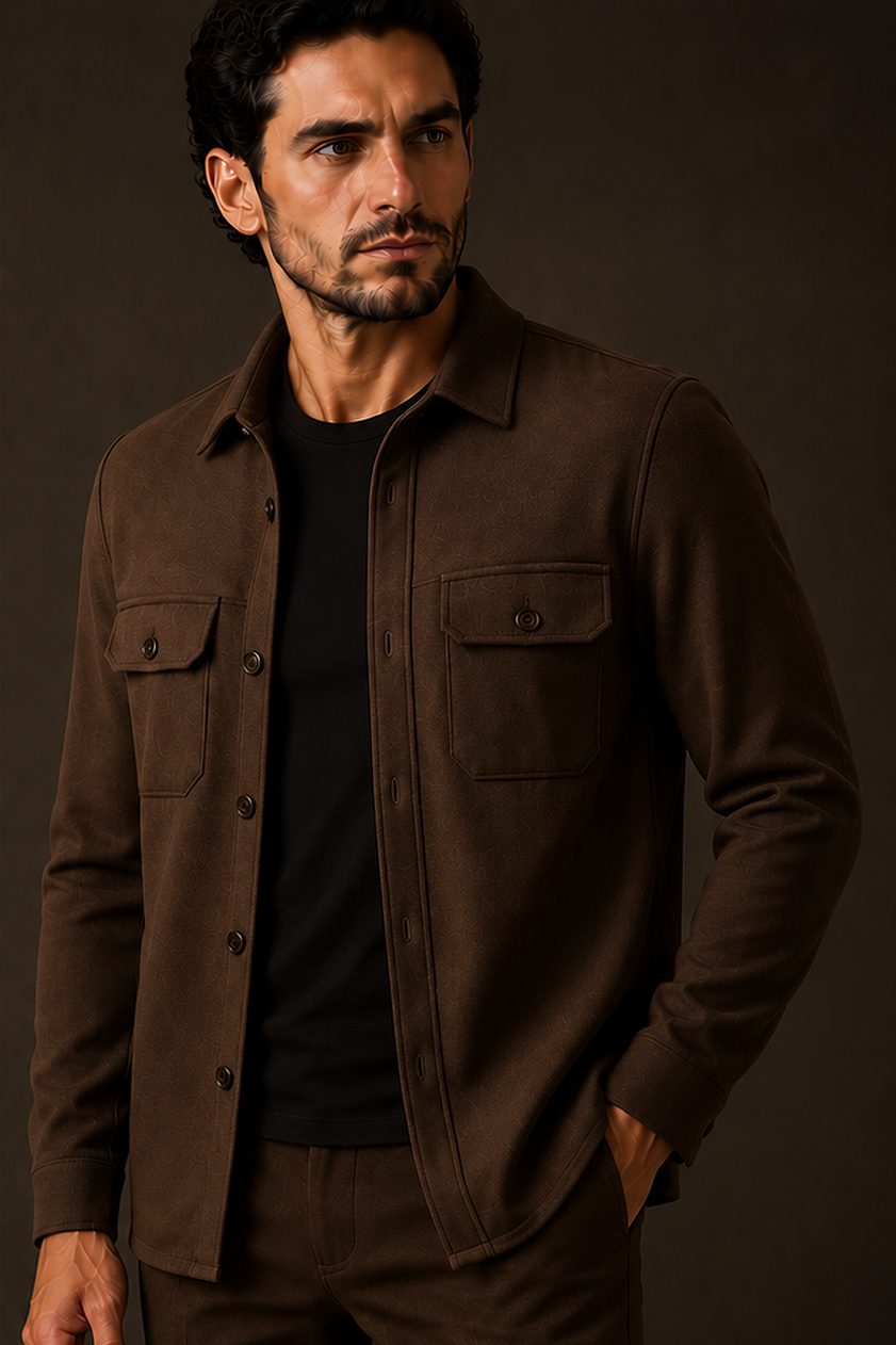 Overshirt Estruturada na cor café