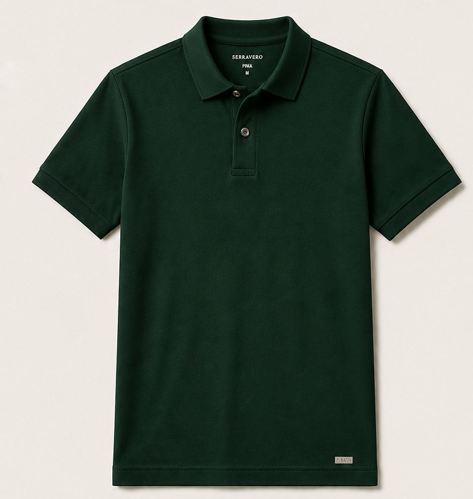 Polo Piquet Essencial na cor verde floresta