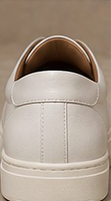 Tênis Couro Minimal na cor branco, detalhe: outro